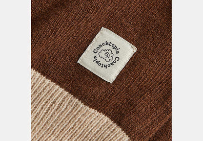 Crewneck Sweater With Intarsia Star Frog Graphic