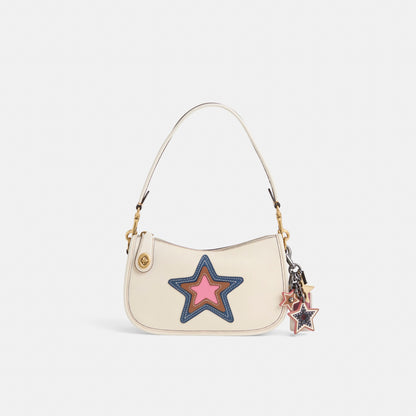 Disney X Coach Swinger Bag In Regenerative Leather With Mickey Mouse And Friends