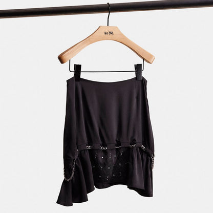 Restored Short Silk Skirt