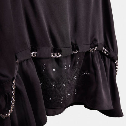 Restored Short Silk Skirt