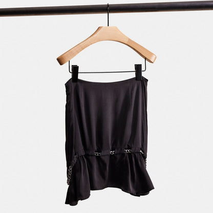 Restored Short Silk Skirt