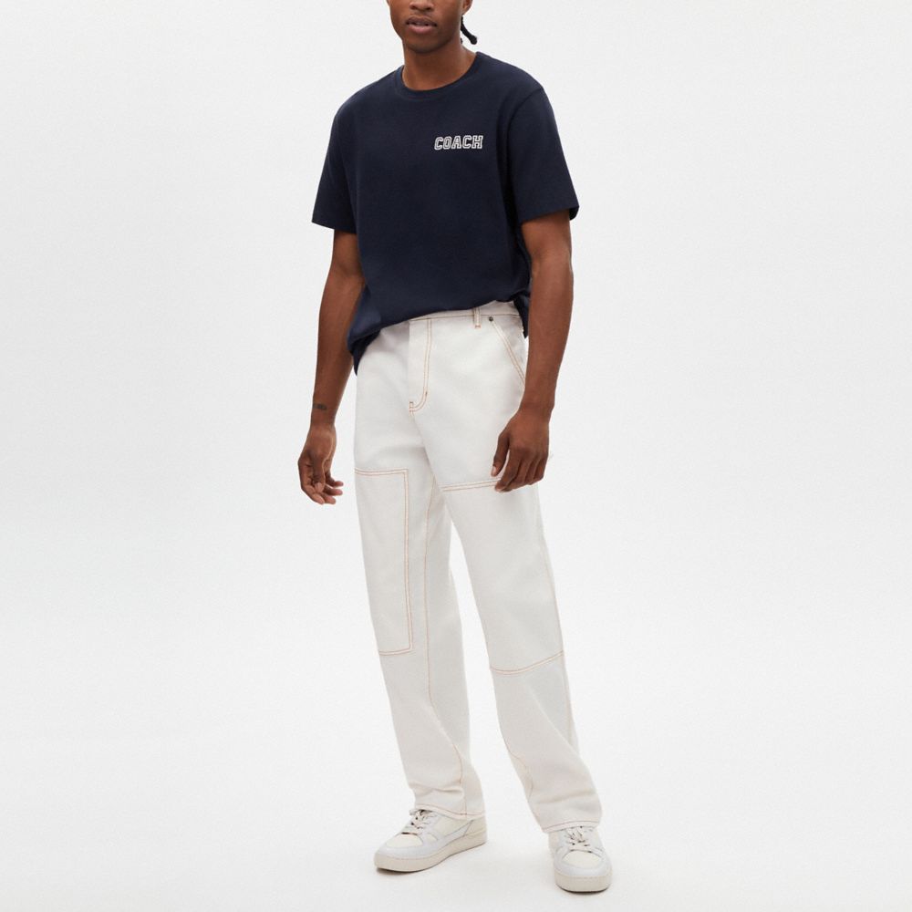 Relaxed Straight Fit Twill Carpenter Pants In Organic Cotton And Recycled Polyester