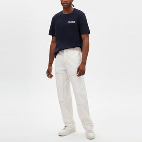 Relaxed Straight Fit Twill Carpenter Pants In Organic Cotton And Recycled Polyester