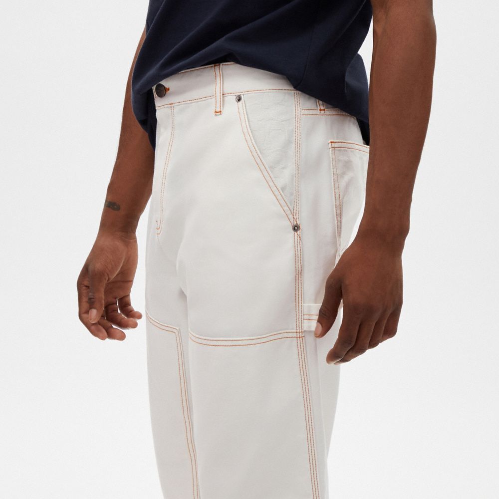 Relaxed Straight Fit Twill Carpenter Pants In Organic Cotton And Recycled Polyester