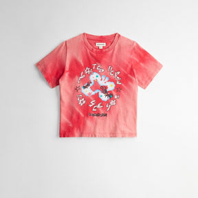 Cropped T Shirt With Floated Here To See You Print