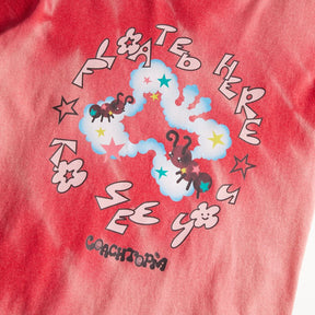 Cropped T Shirt With Floated Here To See You Print