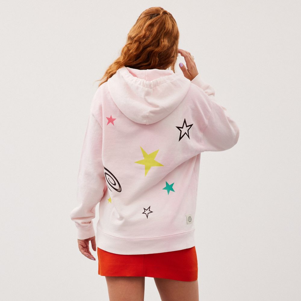 Hoodie With Floated Here To See You Print