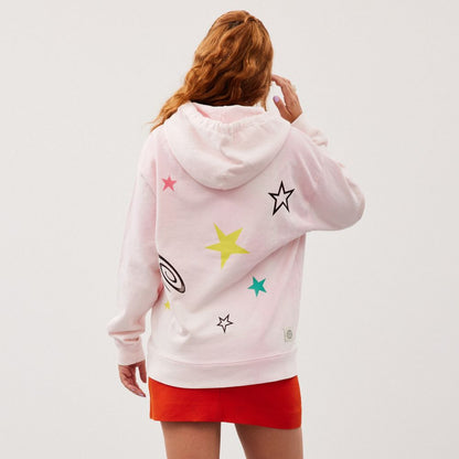 Hoodie With Floated Here To See You Print