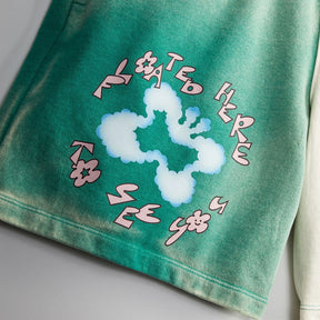 Sweat Shorts With Floating Butterfly Print