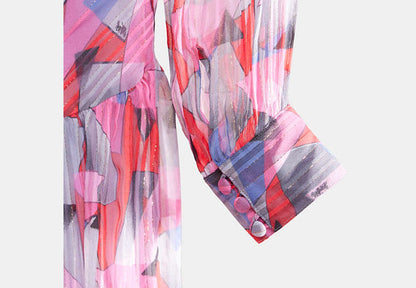 Restored Bold Geo Yoke Dress