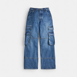 Denim Cargo Pants