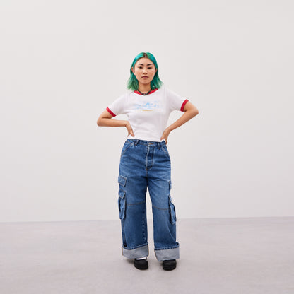 Denim Cargo Pants