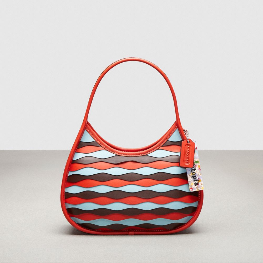 Ergo Bag In Wavy Appliqué Upcrafted Leather