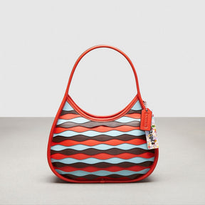 Ergo Bag In Wavy Appliqué Upcrafted Leather