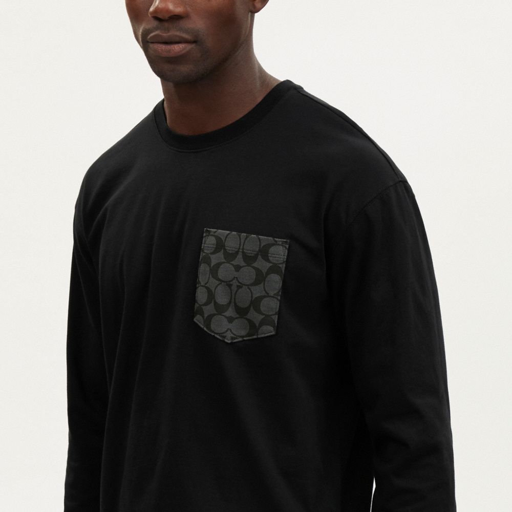 Signature Long Sleeve T Shirt In Organic Cotton