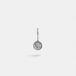 Sterling Silver Coin Single Huggie Earring