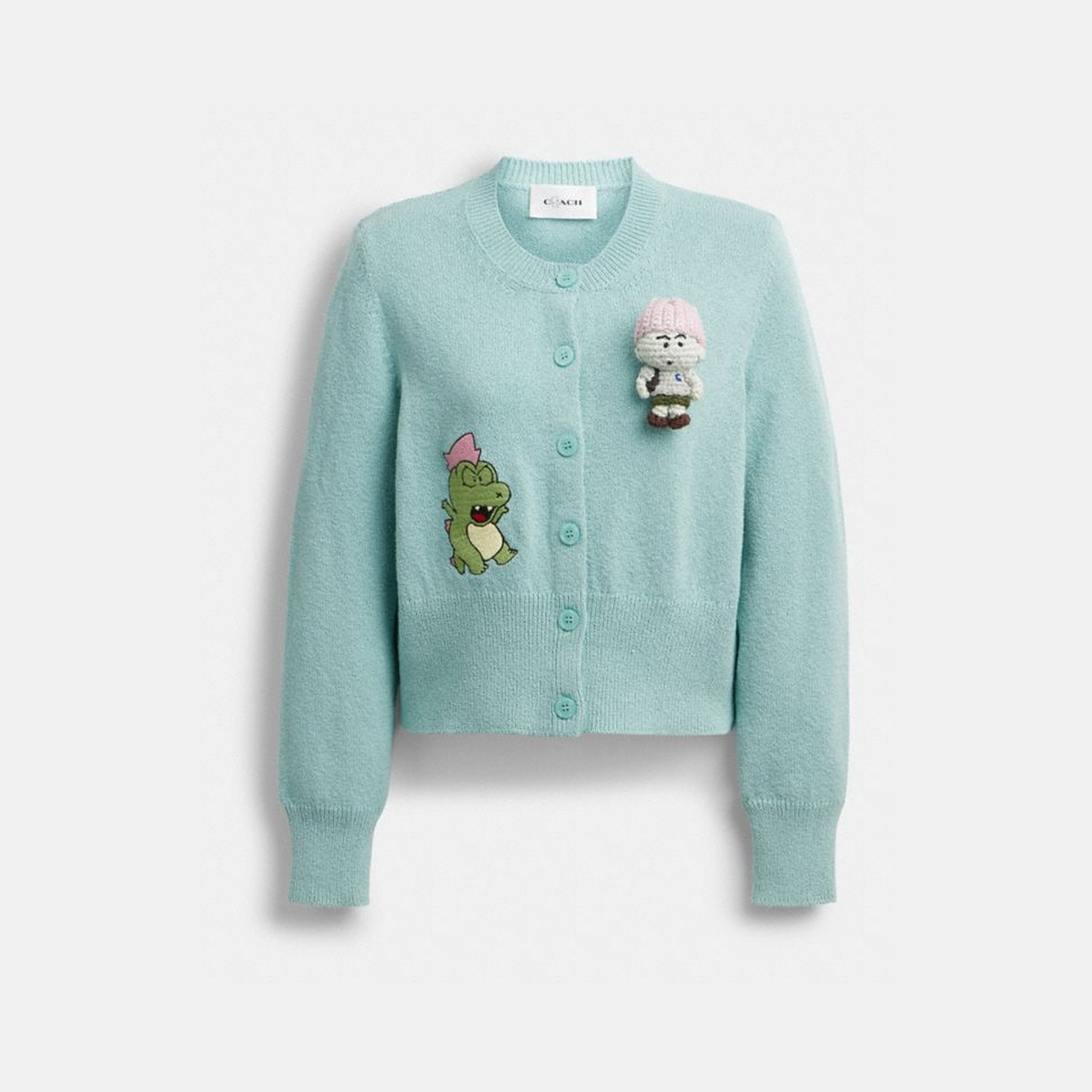 Coach | Brain Dead Plush Character Cardigan In Organic Cotton