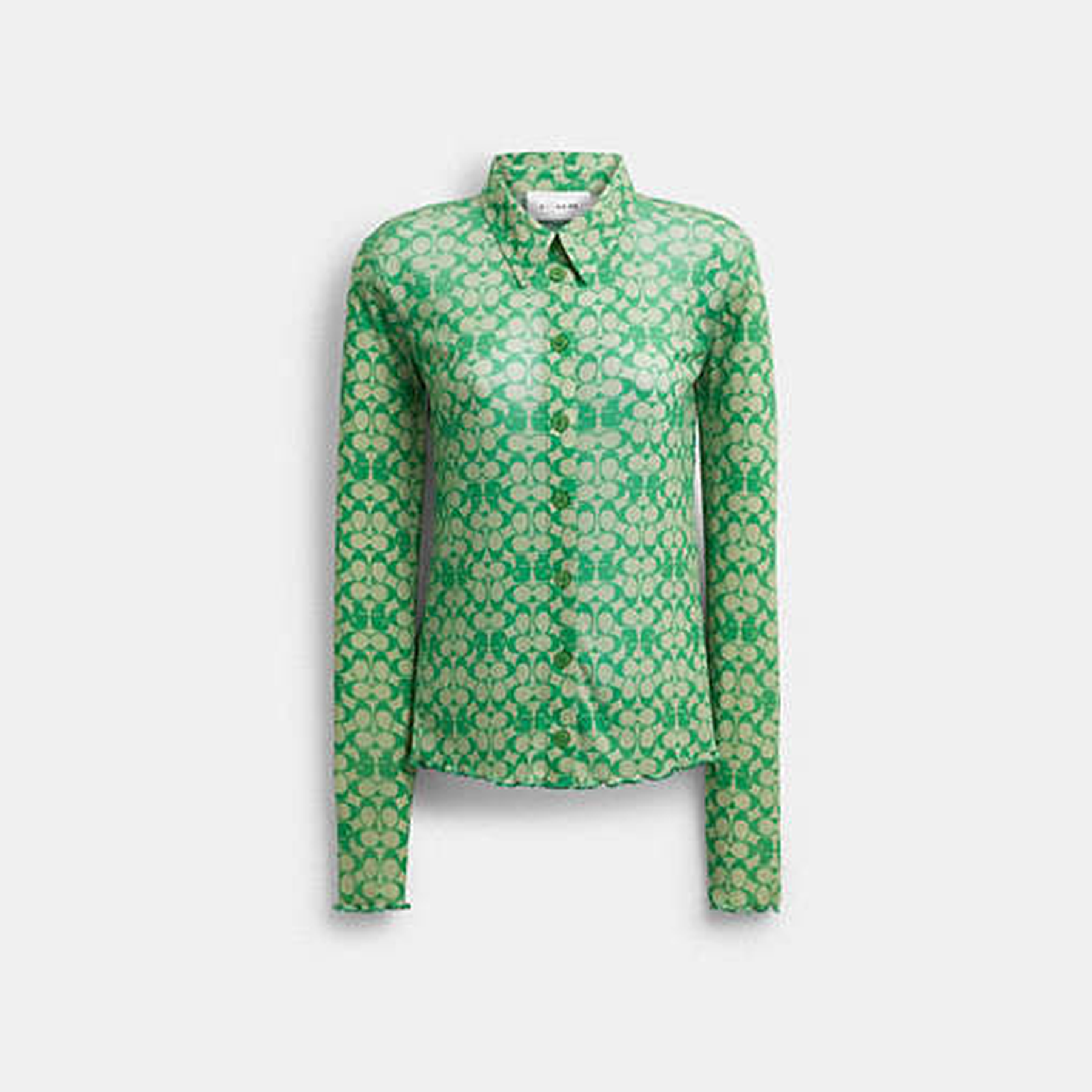 Coach | Brain Dead Printed Mesh Button Up Shirt