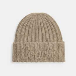 Coach Script Knit Beanie