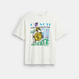 Collage Train Relaxed T-Shirt In Organic Cotton