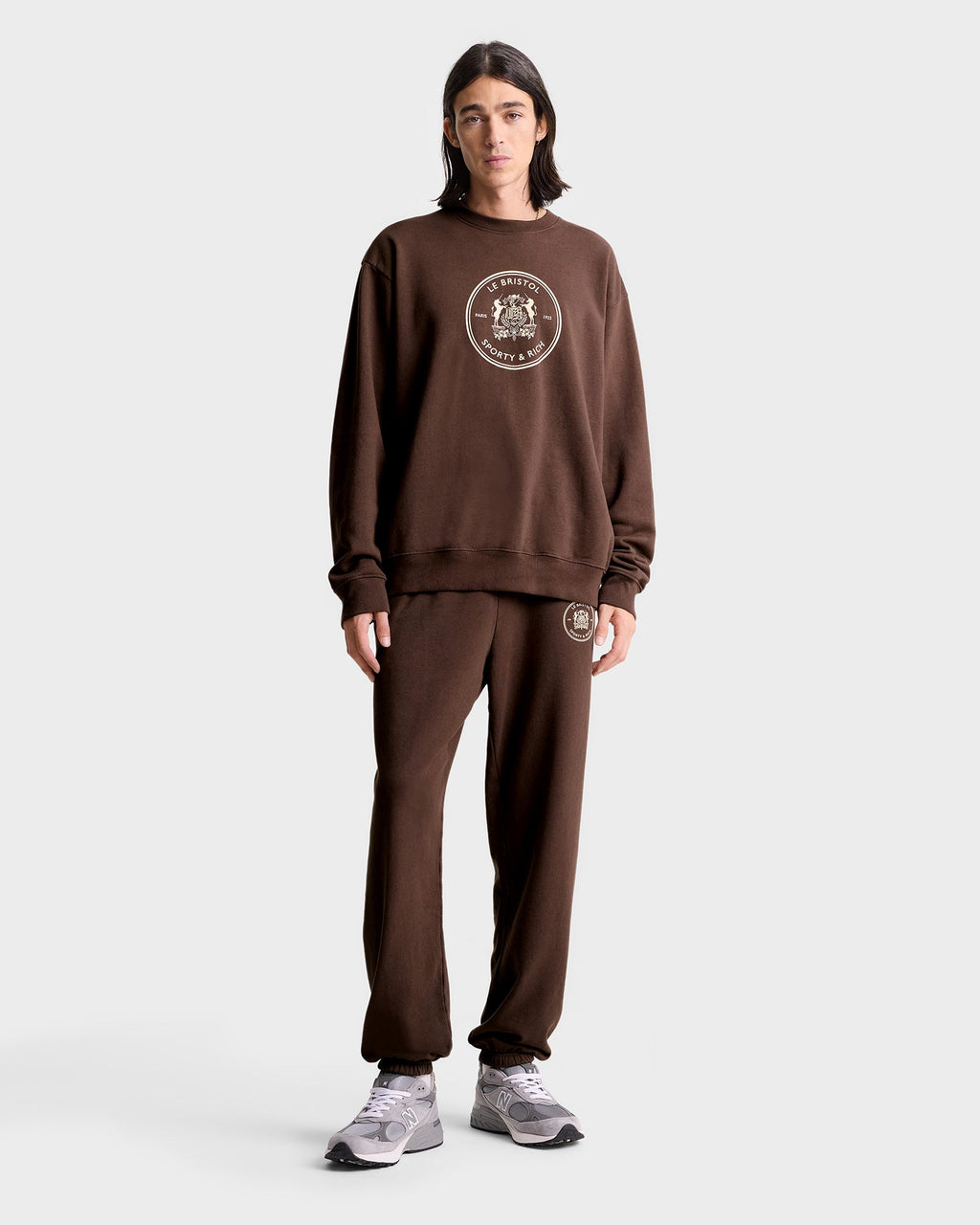 Bristol Crest 100th Crewneck - Chocolate/Cream