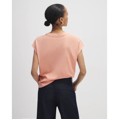 Coral Grown On Sleeve T-Shirt