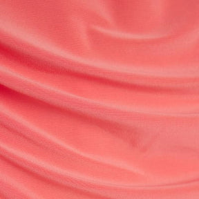Coral Sleeveless Plunge Halter Neck Bodysuit