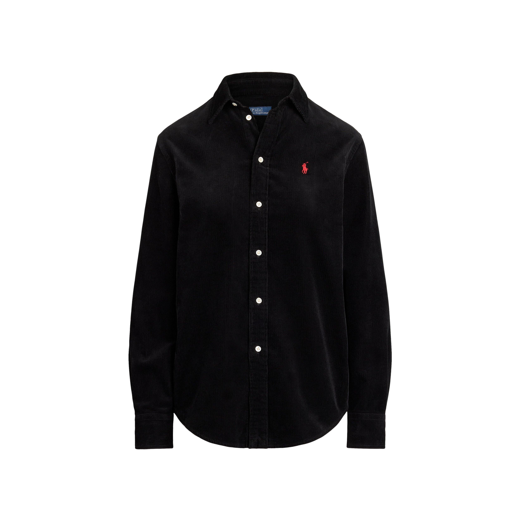 Cord Long-Sleeve Plain Shirt