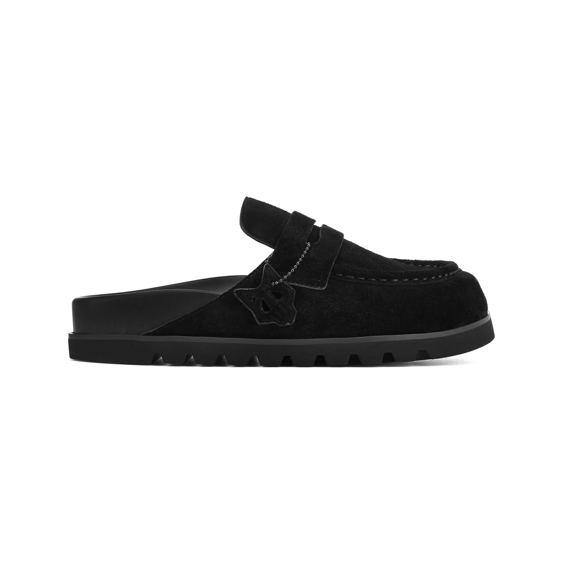 Cordless Black Hairy Cow Suede
