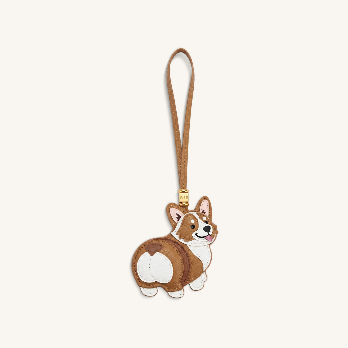 Corgi Bag Charm - Tan Multi