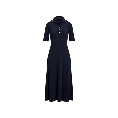 Cotton-Blend Polo Dress