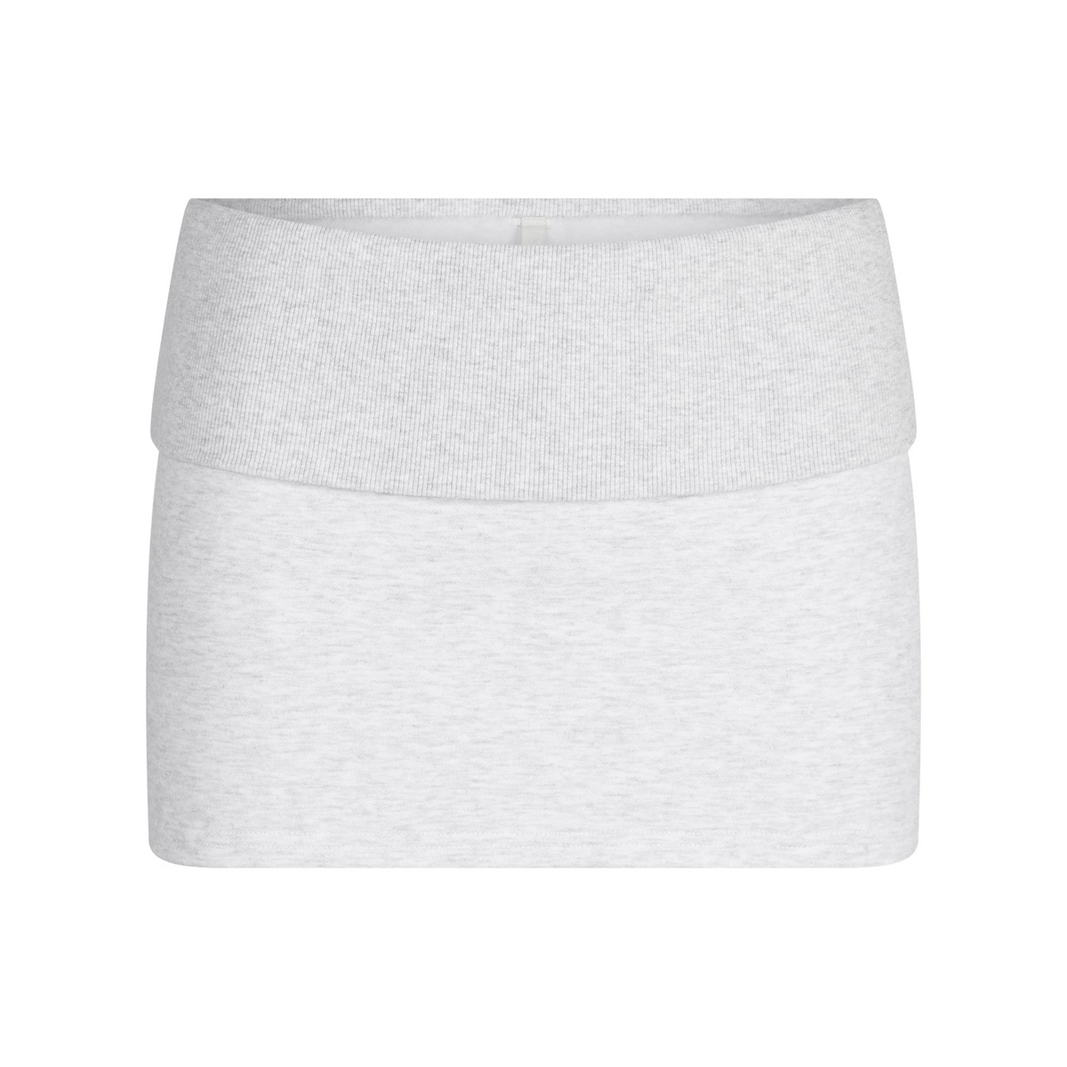 Cotton Fleece Foldover Mini Skirt