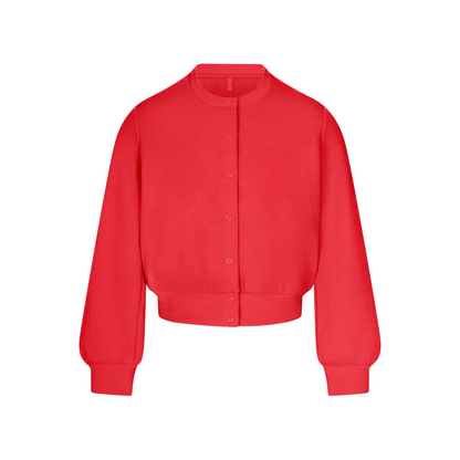Cotton Fleece Shrunken Cardigan
