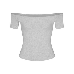 Cotton Jersey Off the Shoulder Top
