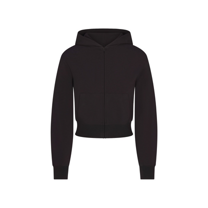 Cotton Jersey Zip Up Hoodie