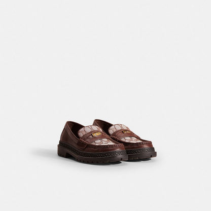 Restored Loafer With Signature Jacquard And Signature Coin