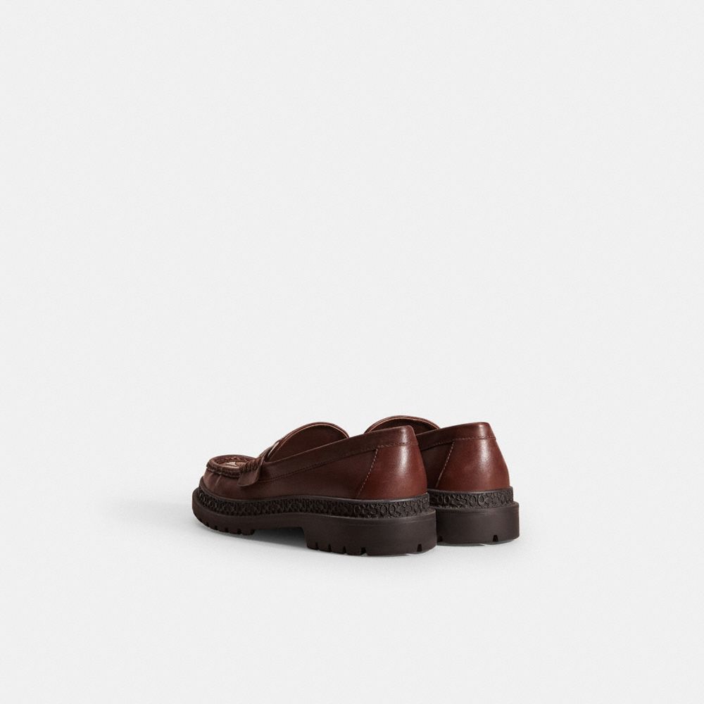 Restored Loafer With Signature Jacquard And Signature Coin