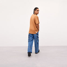 Relaxed T Shirt With Flower Pot Print