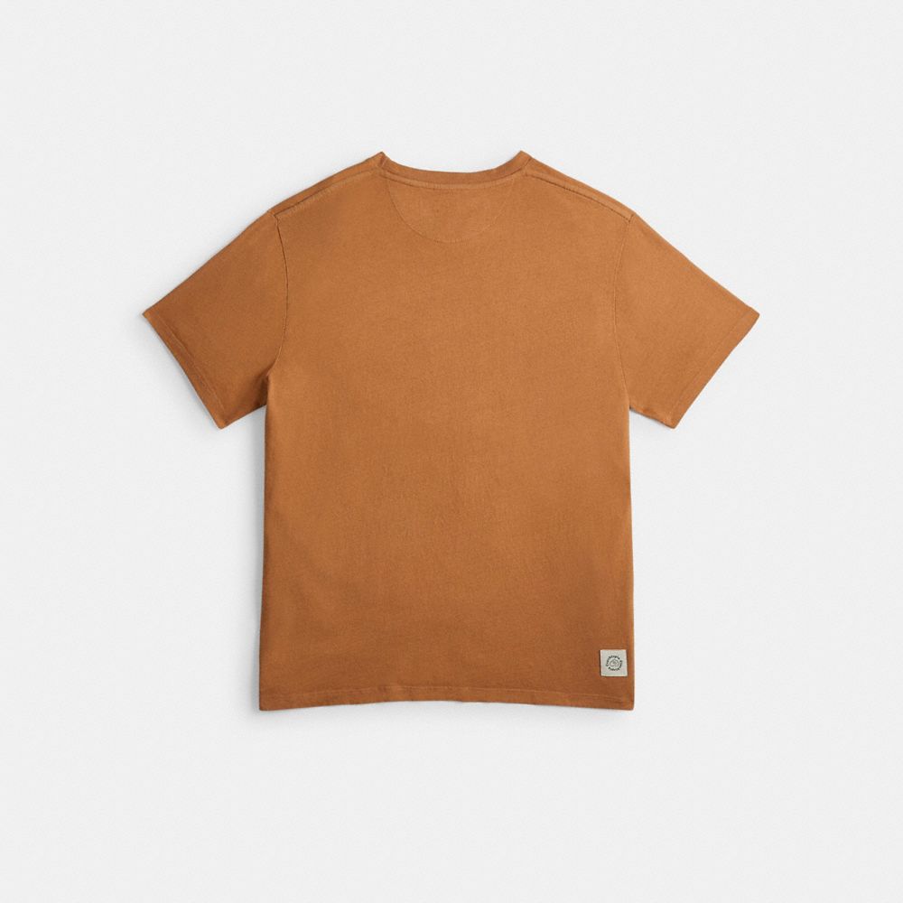 Relaxed T Shirt With Flower Pot Print