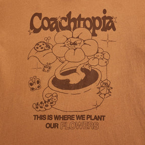 Relaxed T Shirt With Flower Pot Print