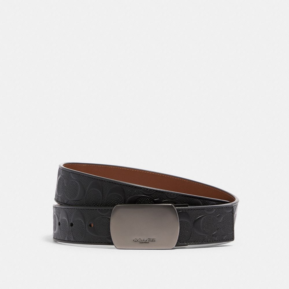 Plaque Buckle Cut To Size Reversible Belt, 38 Mm