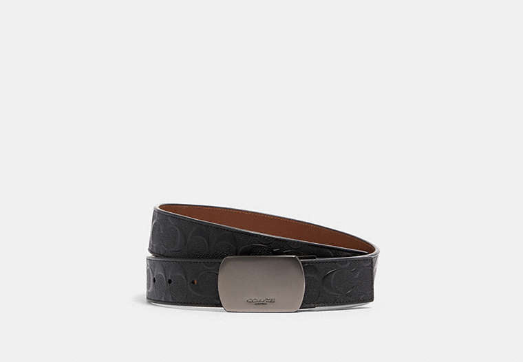 Plaque Buckle Cut-To-Size Reversible Belt, 38 Mm