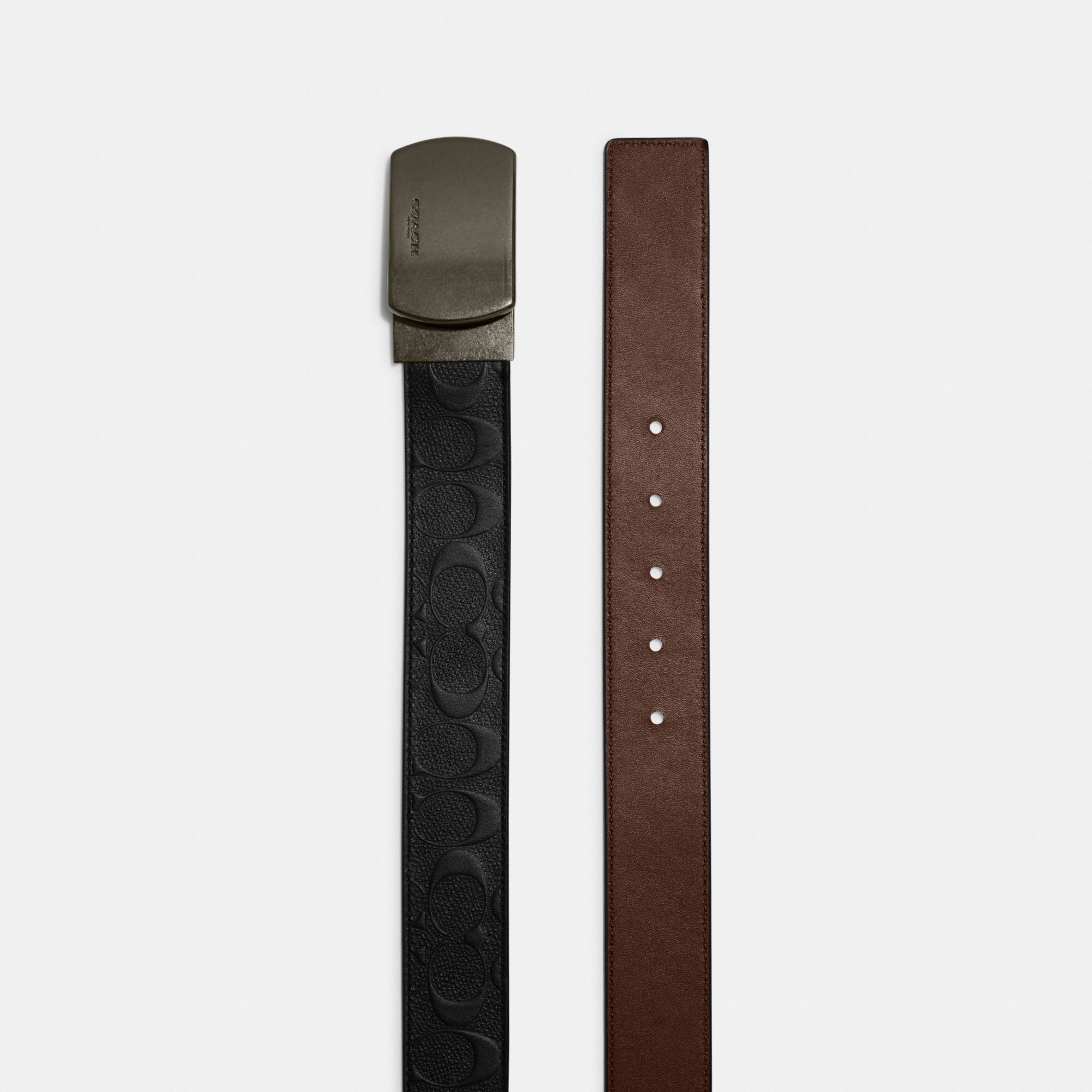 Plaque Buckle Cut-To-Size Reversible Belt, 38 Mm