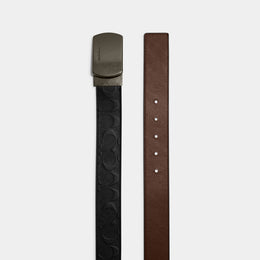 Plaque Buckle Cut-To-Size Reversible Belt, 38 Mm