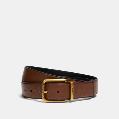 Square Roller Buckle Cut-To-Size Reversible Belt, 38 Mm