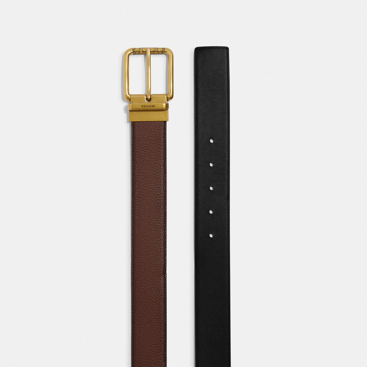 Square Roller Buckle Cut-To-Size Reversible Belt, 38 Mm