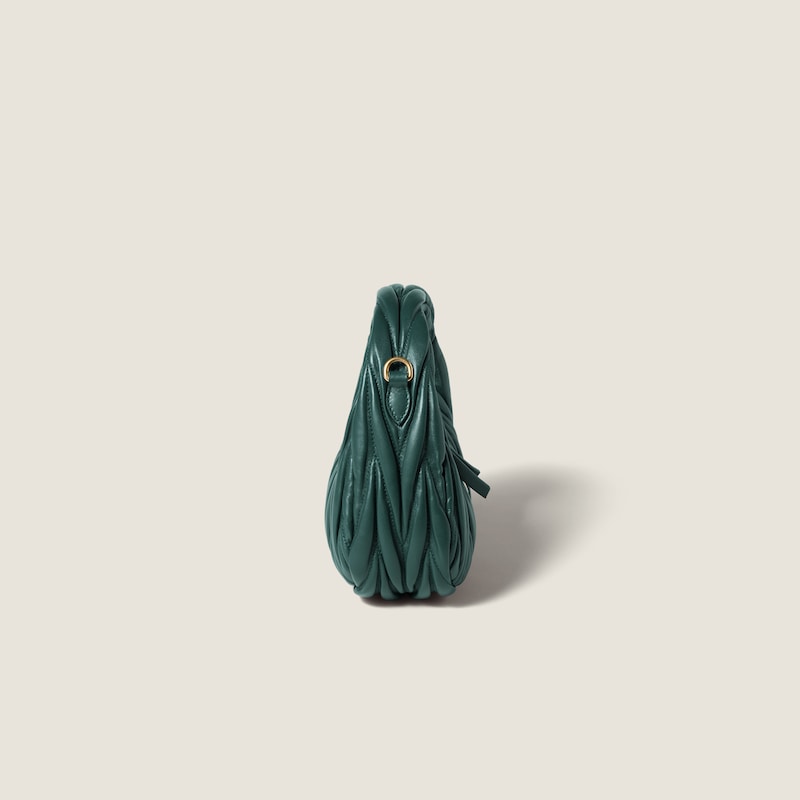 Wander matelassé nappa leather hobo mini-bag