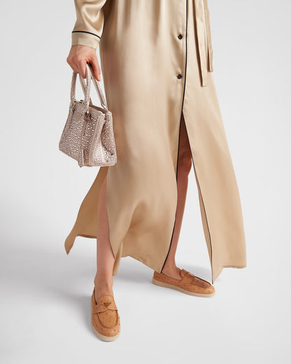 Natural Ostrich leather loafers