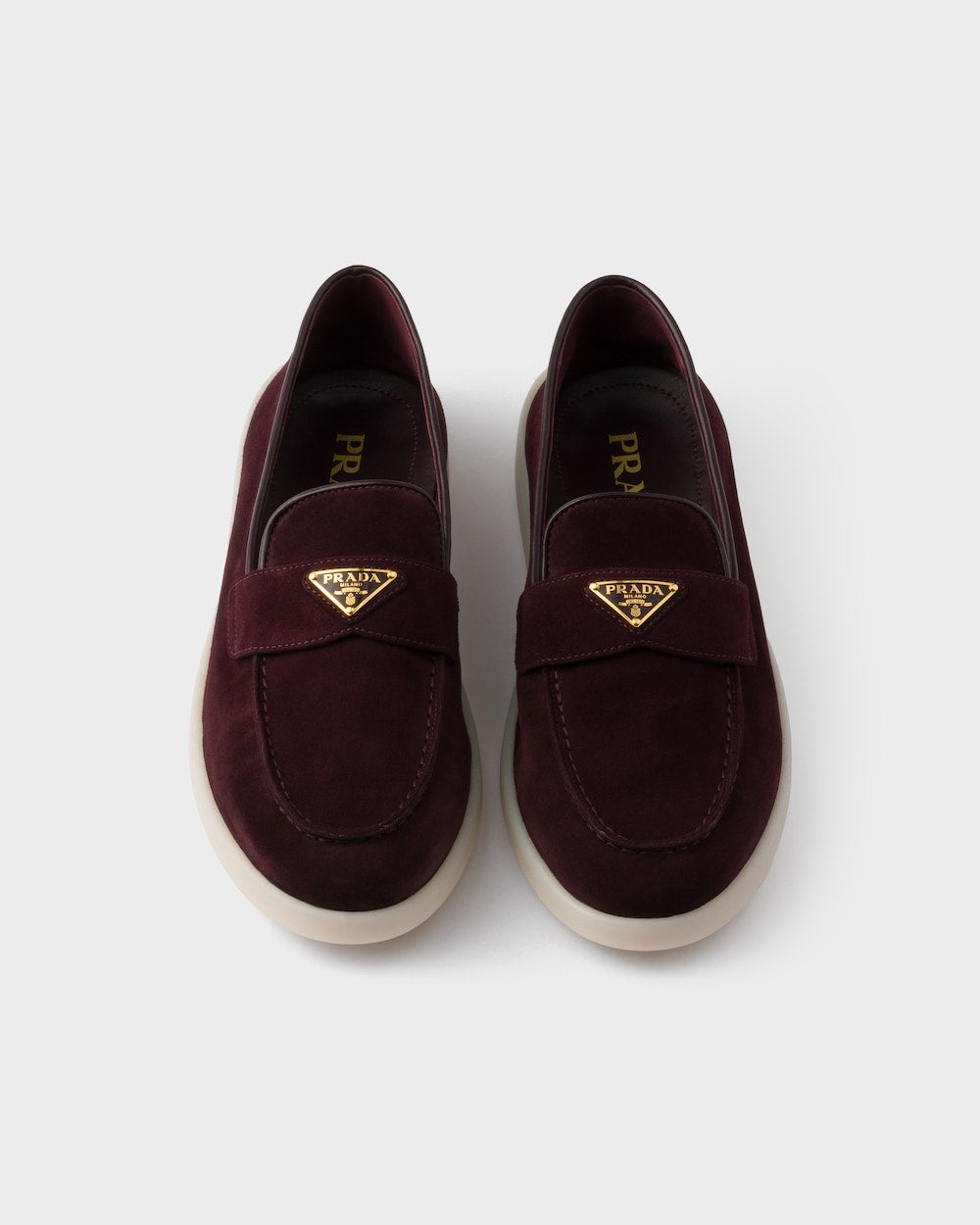 Burgundy Suede leather loafers