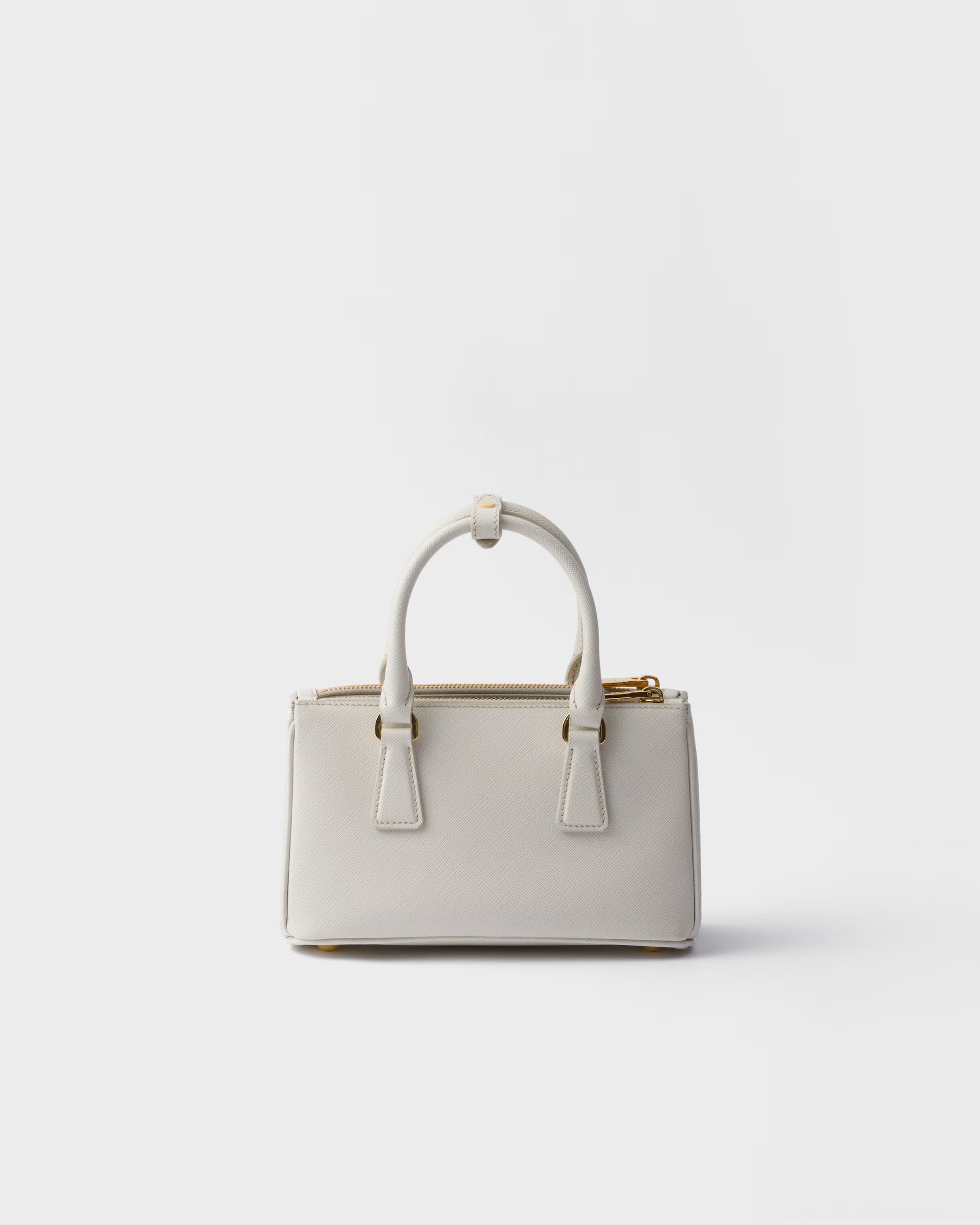 Prada Mini Galleria Saffiano Leather Tote in White